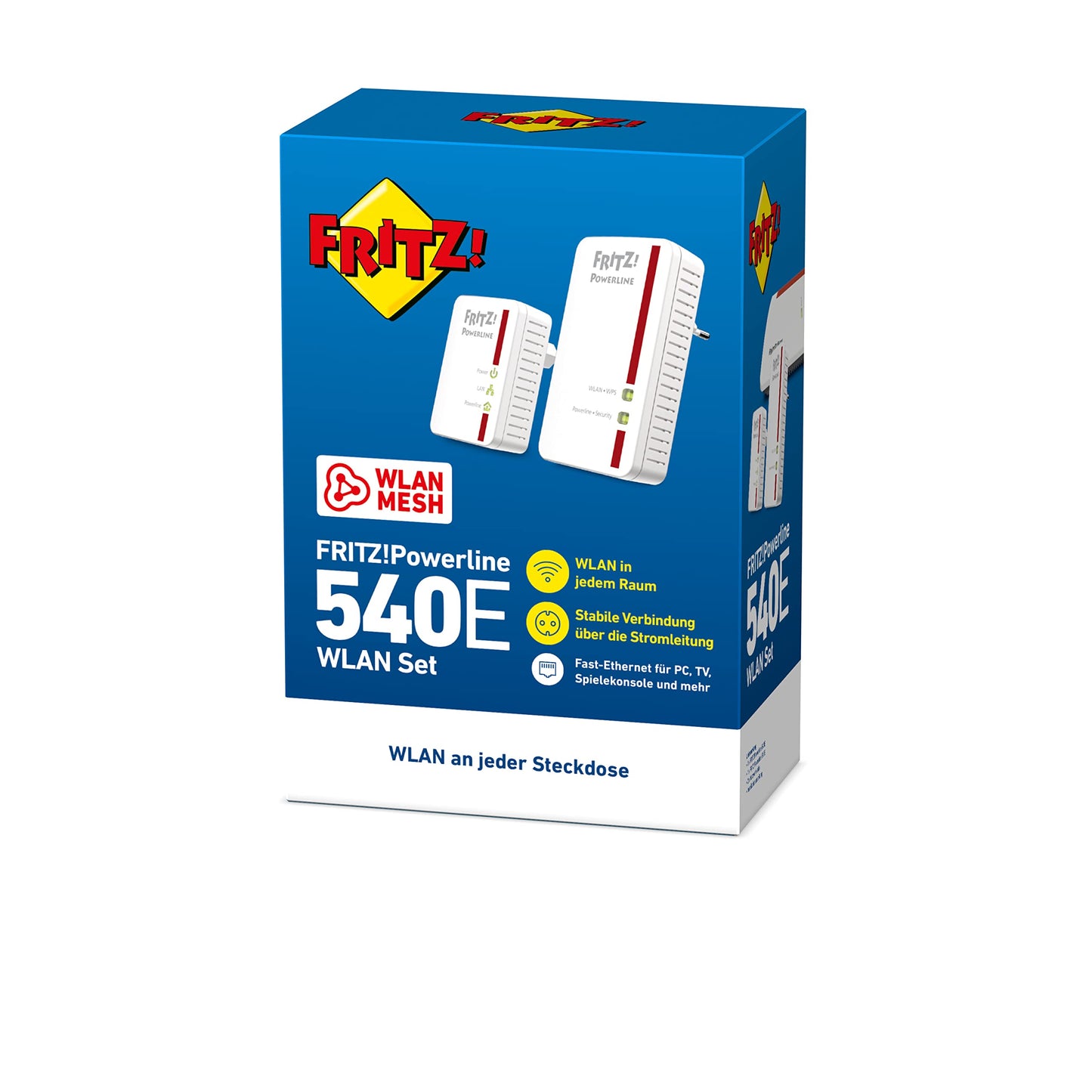 FRITZ!Powerline 540E/510E WLAN Set – 500 MBit/s, Gigabit-LAN